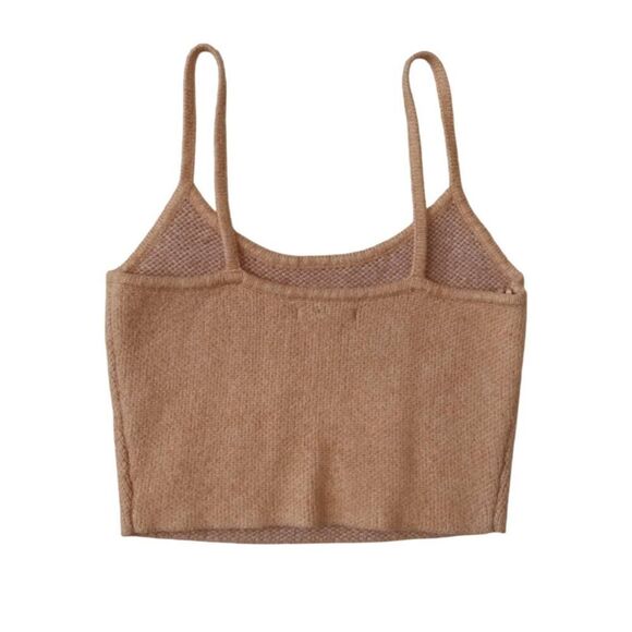 LA Hearts Orange Soft Tight Knit Flower Design Cropped Tank Top Women's Medium - Picture 2 of 12